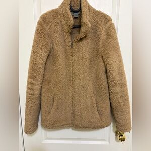 Women's Teddy Zip-Up Jacket in Camel